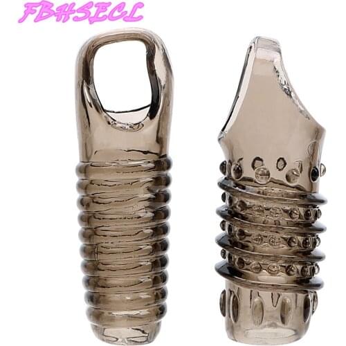 FBHSECL 2Pcs/set Penis Ring Penis Enlargement Sex Toys For Men Silica Gel Cock Ring Delayed Ejaculation Erotic Reusable