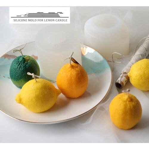 Lemon candle mold new vertical lemon simulation fruit aroma candle DIY material