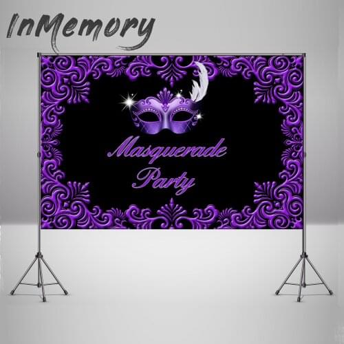 Photography background masquerade white feather mask backdrop photo studio Prom Party Decoration Photo Backdrop Studio Props