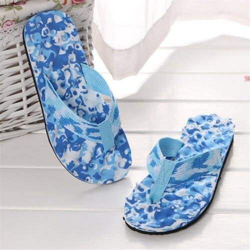 Indoor Summer Home Slippers Men Flip Flops Floor Flat Shoes Male Massage Slipper Camouflage Comfortable Zapatillas De Hombre