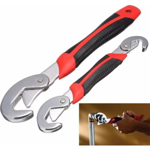 Multi-Function 2pcs Universal Wrench Adjustable Grip Wrench set 9-32mm ratchet wrench Spanner hand tools