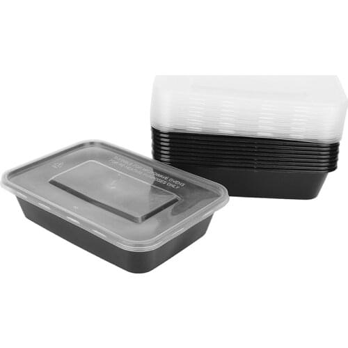 10 Pcs Reusable Lunch Boxes Microwavable Food Meal Storage Containers Containers with Lids Durable BPA Free Plastic Storage Case