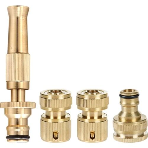 Car Washing Water Water Gun Fitting Set Garden Quick Connector Copper Pacifier Straight Spray Gun Set Variable Spray Patterns