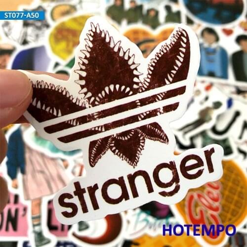 50pcs Stranger Things Style TV Series Decals Stickers Pack for DIY Stationery Phone Laptop Luggage Guitar Skateboard Car Sticker