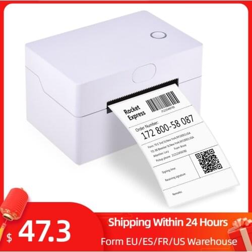 Mini Impresora Portátil 180mm/s Desktop Label Printer USB Thermal Label Printer Maker Sticker Max.83mm Paper Width for Barcode
