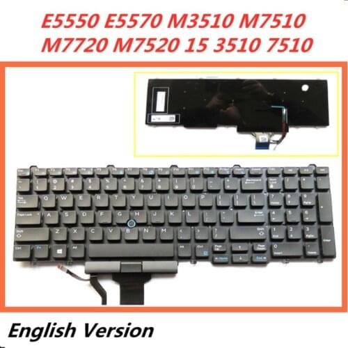 Laptop English Keyboard For Dell E5550 E5570 M3510 M7510 M7720 M7520 15 3510 7510 Notebook Replacement layout Keyboard