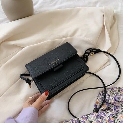 Solid color Female Bag 2021 New Messenger Bag Retro Ladies Shoulder Bag Luxury Designer Messenger Bag Fashion Small Square Bag