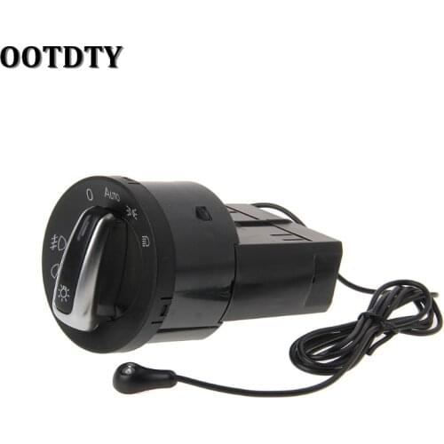 OOTDTY Auto Headlight Chrome Switch Plug For VW Polo Golf 4 Jetta MK4 Passat B5 Polo
