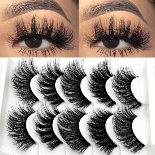 3D Mixed Style Mink Lash Mink False Eyelashes packaging Natural Long Strip Cruelty Free Fake Eyelash Extension Supplies Makeup