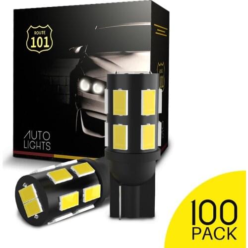 Route101 100x T15 W16W 921 LED 6000K White 12V Car Reverse Backup Light Bulb T10 W5W 5W5 194 168 Interior Dome Parking Auto Lamp