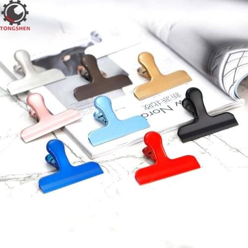 Wide Stainless Steel Solid Fresh-Keeping Chip Clips Heavy Duty Food Bag Clamp All-Purpose Air Tight Grip Clips for Kitchen