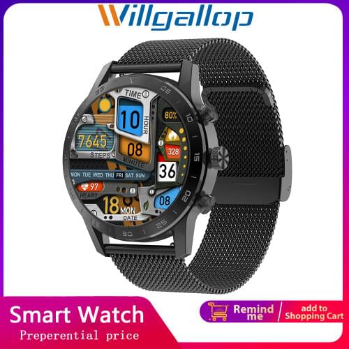 454*454 HD Screen BT Call SmartWatch IP68 Waterproof Wireless Charger Rotary Button ECG Men Women business sport bracelet