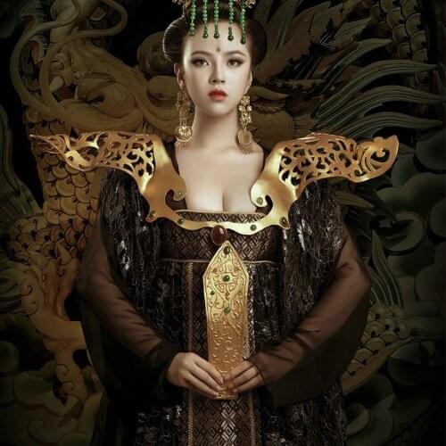 Studio theme sexy Lady antique Dress portrait domineering imperial concubine Tang Costume Empress Wu Zetian walking show Dresses