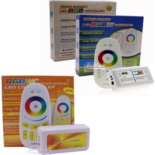 2.4G DC12-24V 18A RGBW / RGB RGBWC LED Controler Touch Screen Remote Controller Channel For 5050 RGB / RGBW RGBWC LED Strip