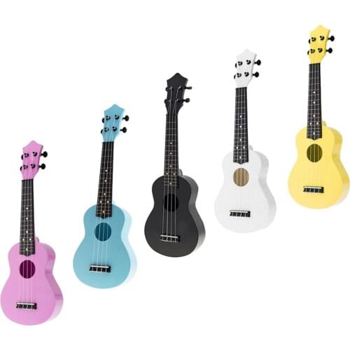 Soprano Ukulele 21 Inch Solid ABS Children Kids Ukulele Christmas Birthday Gifts with 4 Strings