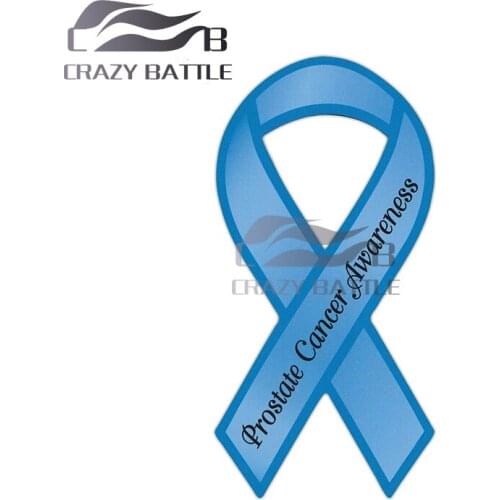 Crazy Battle 13 x 6.6cm Prostate Cancer Awareness Vinyl Decal Assessoires Scratch-proof Window Trunk Anime Japanese Car Stickers