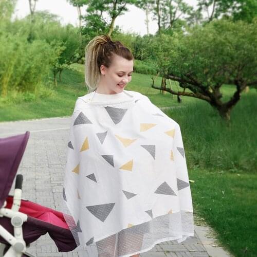 100% Cotton Breathable Breastfeeding Cover Baby Feeding Apron Scarf Baby Breast Nursing Poncho Cover Stroller Cover 70*110CM