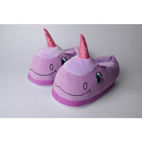 Funny unicorn slipper Plush women home shoes winter cotton hot warm children shoes bedroom new years gift