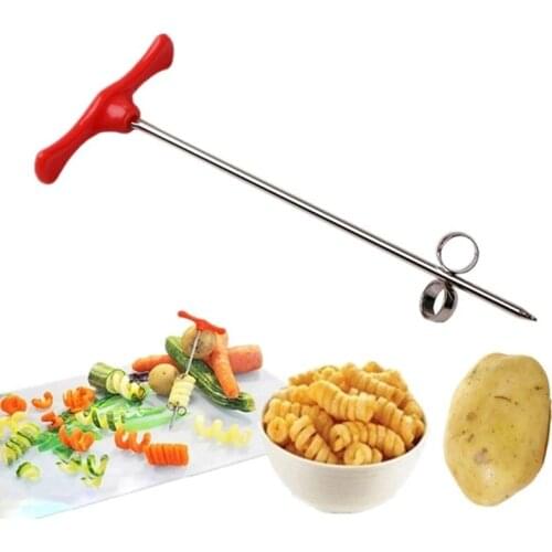 1Manual Vegetable Stainless Steel Rotary Kitchen Knife Creative Kitchenware Spiral Twist Knife Screw Convenient Kitchen Gadgets