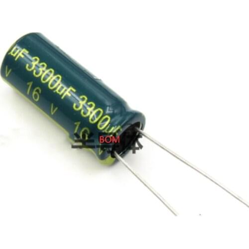 10 pcs Aluminum electrolytic capacitor 3300 uF 16 V 10 * 20 mm frekuensi tinggi Radial Electrolytic kapasitor