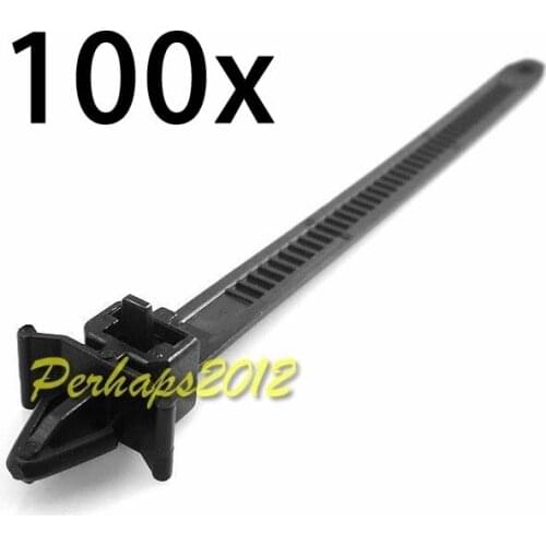 100x Push Mount Wire Ties Releasable Nylon Cable Strap 7mm Hole 90672SA00030 90672-SA0-0030 9928-91-053