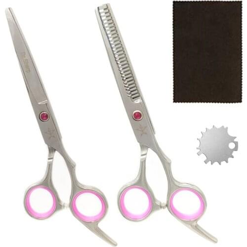 6 inch Japan 4cr professional hairdressing scissors kits hair cutting tools scissor barber thinning shears hairdressing scissors