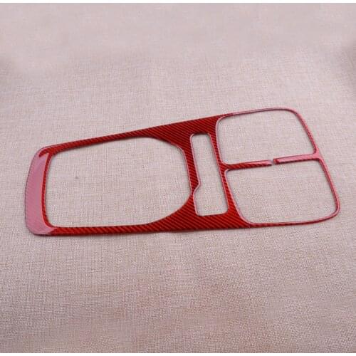 Automatic Gear Shift Panel Cover Trim Carbon Fiber Red Fit for Chevrolet Camaro 2010 2011 2012 2013 2014 2015 LHD Only