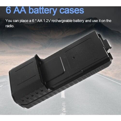6 AA Battery Case Storage Box Adapter For Baofeng UV5R 5RA 5RB 5RA Plus BL5L Two Way Radio Electronic Accessories Battery Parts