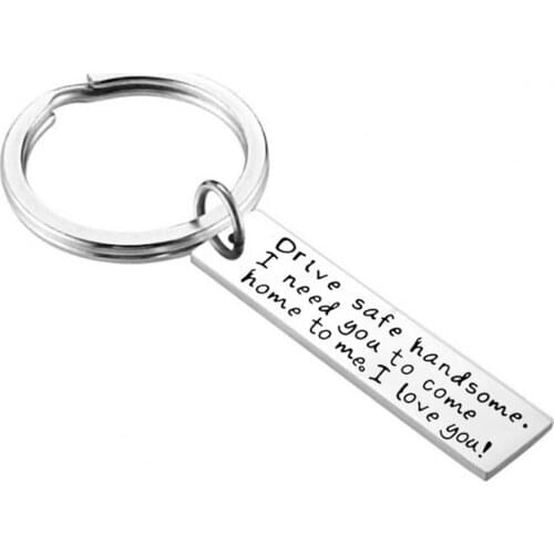 Keychain Anti-Rust Durable Stainless Steel Practical Drive Safe Keychain for Birthday Gift Engraved Bike Star Keyring Jewelry