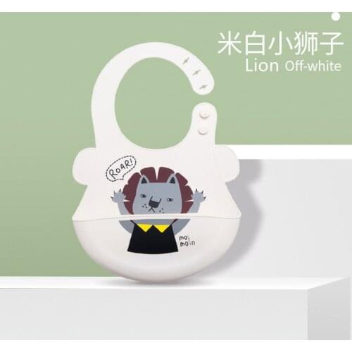 Baby Bib Adjustable Dinosaur Lemon Car Lion Aircraft Picture Waterproof Saliva Dripping Bibs Soft Food Grade Silicone Saliva Tow