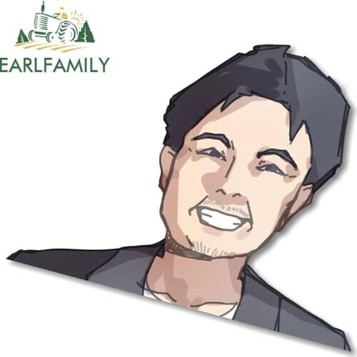 EARLFAMILY 13cm x 10.4cm Anime Yagoo Car Sticker Graffiti Peeking Motorcycle Car Window Bumper Decal JDM Peeker Car Styling