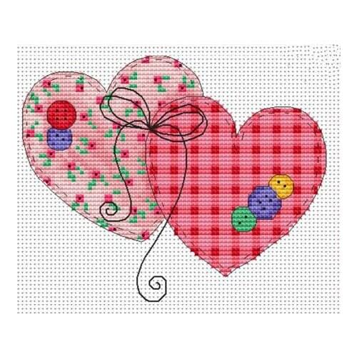 DD RS cotton self-matching cross stitch Cross stitch RS cotton comes with no prints No prints Two hearts
