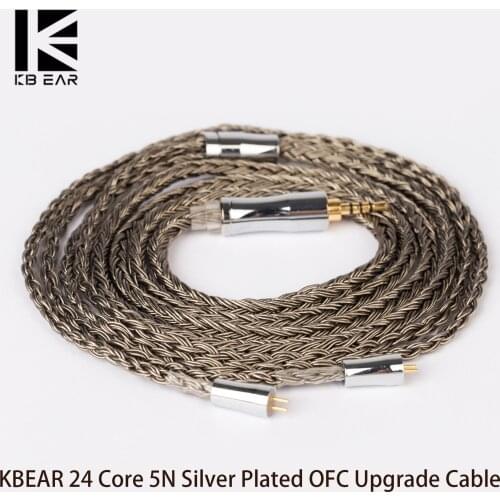 AK Kbear SHOW earphone cables 24 Core 5N Silver Plated OFC Upgrade headphones Cable 3.5mm/2.5mm/4.4mm MMCX/2PIN/QDC/TFZ