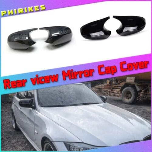 Car Side Door Rearview Side Mirror Cover Cap For BMW E90 E91 E92 E93 M3 Style E80 E81 E87 Auto Parts styling