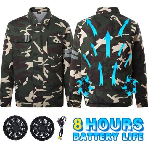 Summer Cooling Fan Jacket Work Clothes Hiking Jacket USB Power Supply Heatstroke Protection Workwear Air Conditioning Clothing