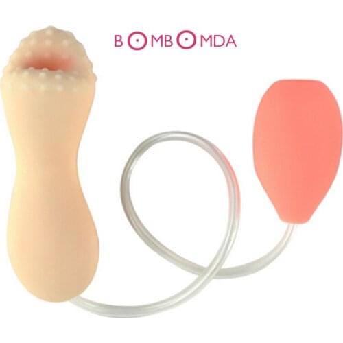 1PC Male Masturbator Artificial Vagina Portable Inflatable Sucking Pocket ,Pussy Flesh Sex Toys for Men Blowjob Mouth sex toys