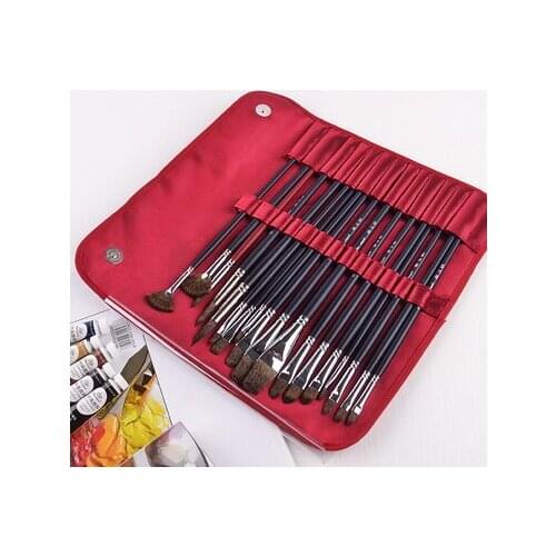 18Pcs/Set Paintbrush Set Super Quality Deluxe Gift natural Kazan squirrel brush Art Brush Set-Watercolor Brush Sets in all size