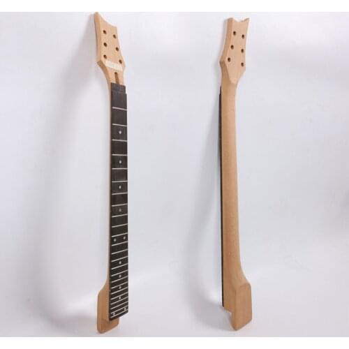 Unfinished Diy Electric Guitar Neck 24fret 25.5''in Replacement mahogany+Rosewood fretboard