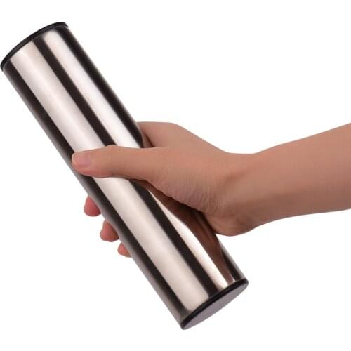 Gift Stainless Steel Cylinder Sand Shaker Rhythm Musical Toy Percussion Instruments for Kids Adults