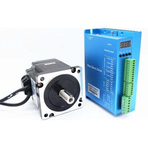 Closed-loop Step Motor 86HB250-80B Servo Motor 4.5N.m Nema 34 86 Hybird closed loop 2-phase stepper motor driver HB860D for CNC