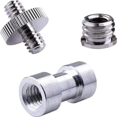 3pcs/lot 1/4" to 3/8" Tripod Screw To Flash Mount Holder Adapter For Camera Flash Tripod Light Stand Photo Studio Accessories