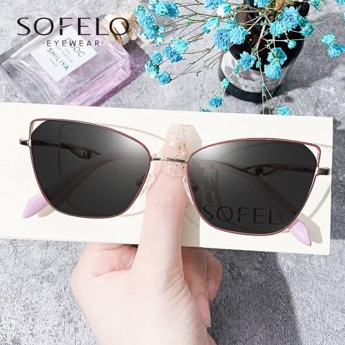 Fashion Cat Eye Optical Sun Glasses Ladies Polarized Prescription Sunglasses Women Progressive Bifocal Multifocal Eyewear Brand