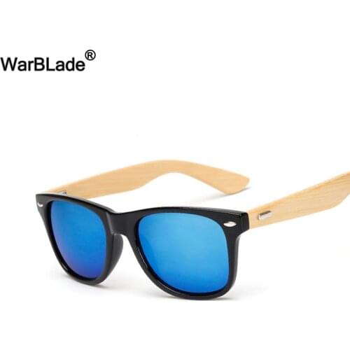 WarBLade Retro Wood Sunglasses Men Women Bamboo Sunglass Brand Design Sport Driver Goggles Mirror Sun Glasses Shades UV400