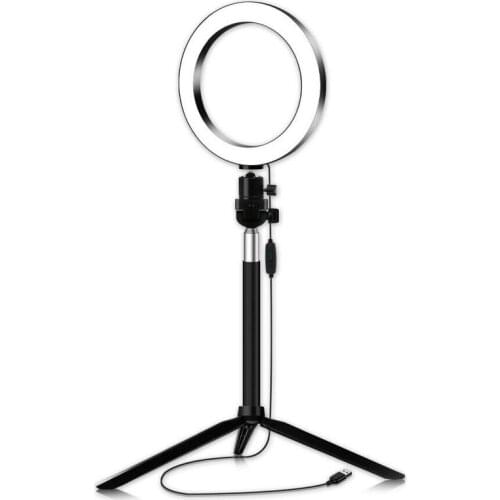 Dia.20cm Dimmable LED Studio Ring Light w/Stand Makeup Phone Photography Video Camera Selfie Live stream portrait fill lighting