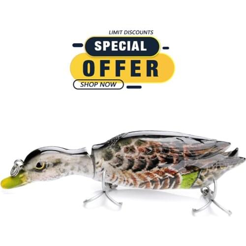 TREHOOK Limited Special Offer 13cm 34g Lifelike Duck Topwater/Floating Wobblers Fishing Lure