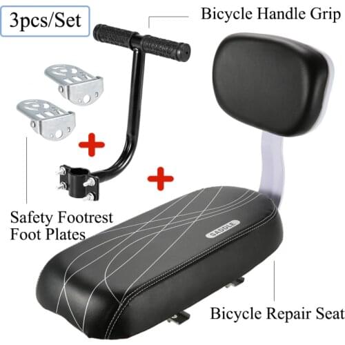 Bicycle Rear Seat Cycling Bike Bicycle MTB Back Seat Soft PU Leather Cushion Rack Seat Children Seat with Back Rest Accessiories