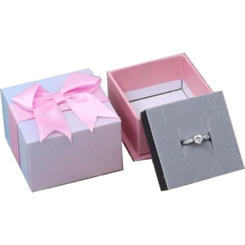High Quality Square jewelry organizer box Engagement Ring For Earrings Necklace Bracelet Display Gift Box Holder Colors 6x6x4cm