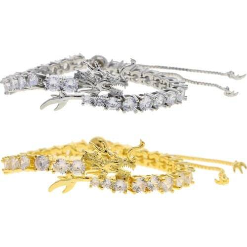 Adjusted Size Tennis Women Bracelet Iced Out Bling 5A Cubic Zirconia CZ Sparking Jewelry