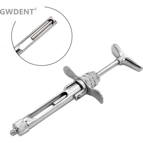 1PCS Dental 1.8ml Cartridge Aspirating European Thread Syringe Aspirated