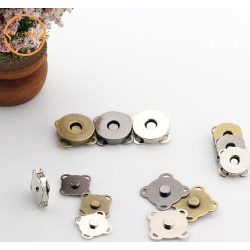 High quality 10sets/lot sew on metal magnetic Snaps button for overcoat bag garment accessories scrapbooking DIY